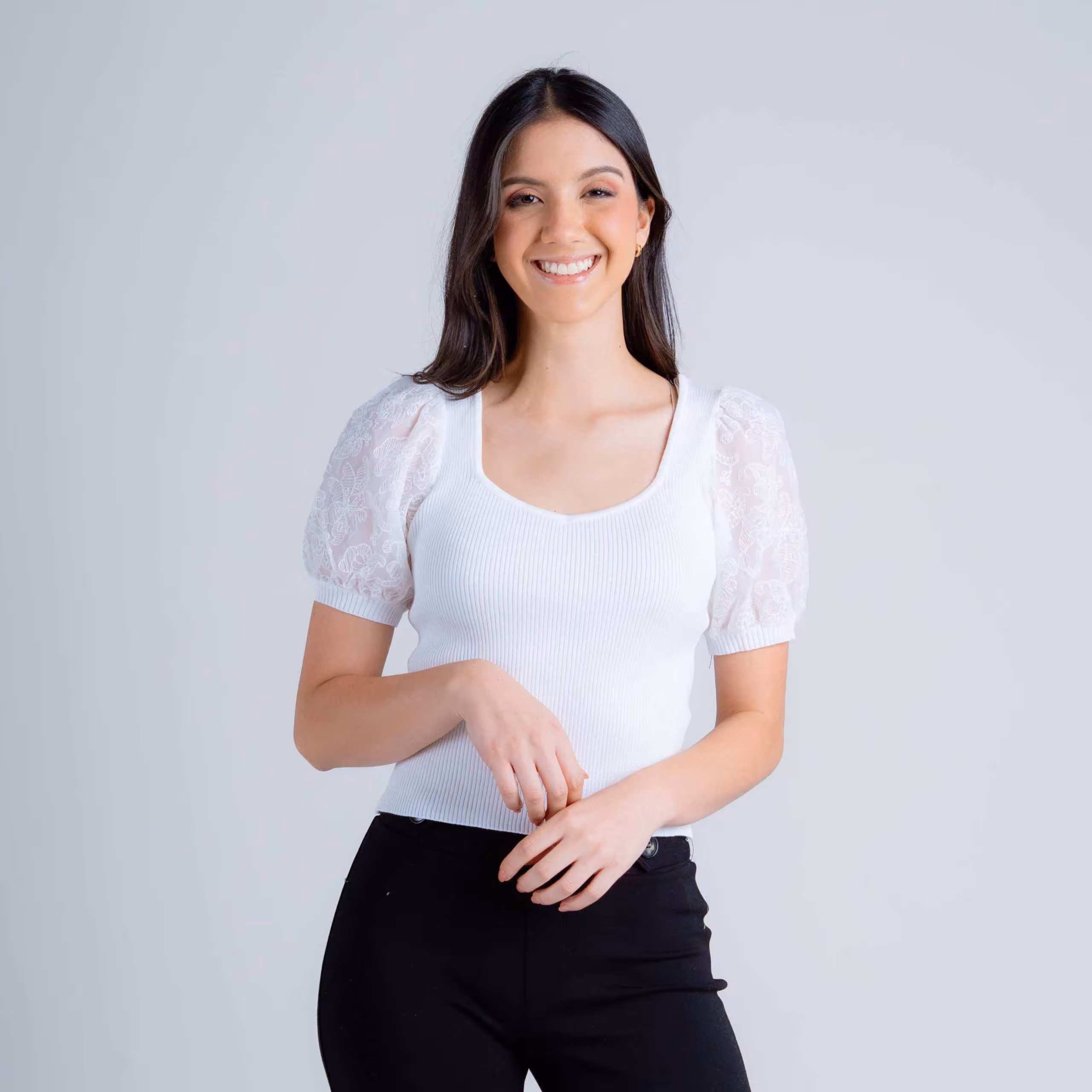 BLUSA M/C BORDADA