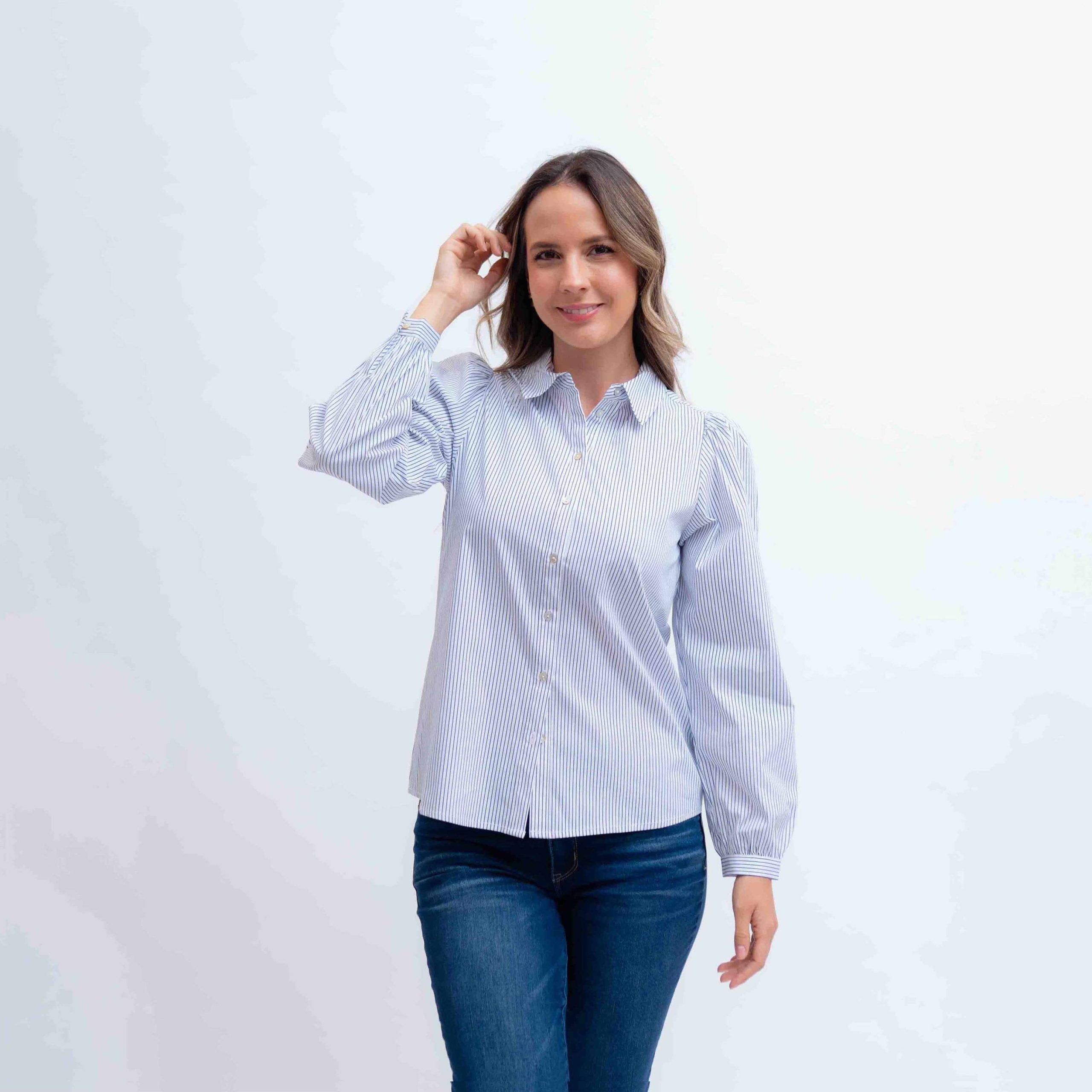 CAMISERA M/L RAYADA