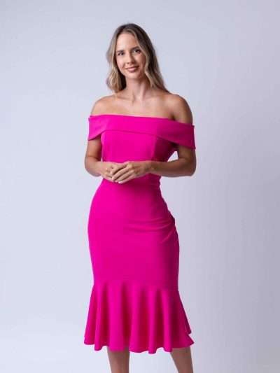 VESTIDO STRAPLE ORILLA VUELOS
