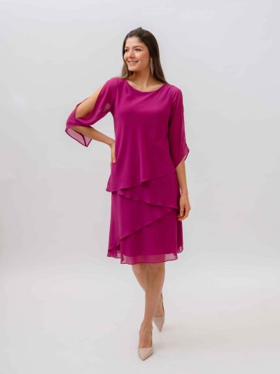 VESTIDO M/L C/HOJAL