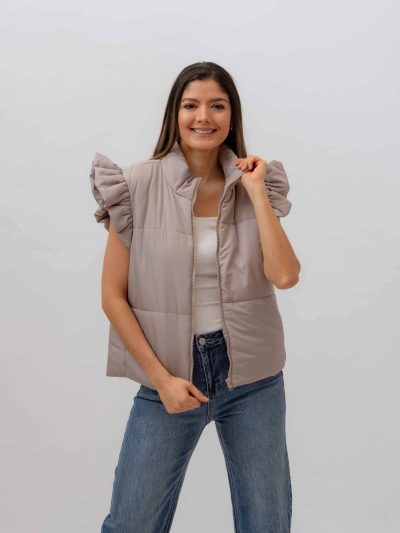 CHALECO ENGUATADO S/M CON VUELOS