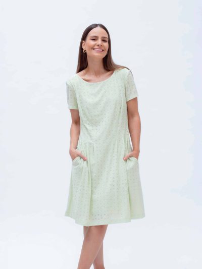 VESTIDO M/C CALADO