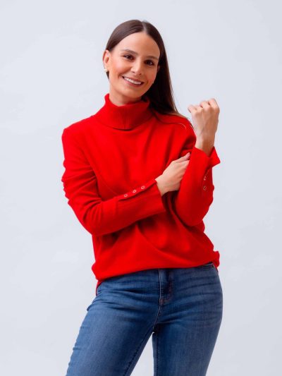 BLUSA ML TEJIDA CUELLO ALTO