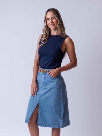 FALDA CLASICA DE JEANS