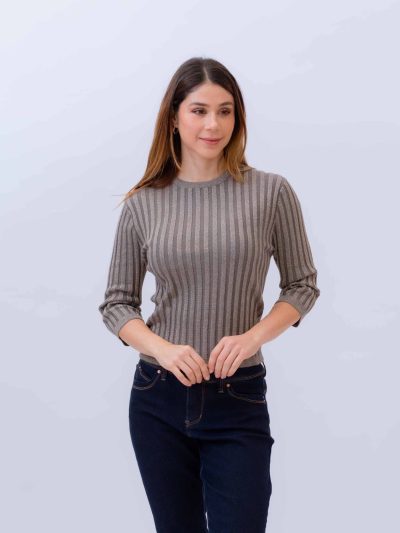 SWEATER M 3/4CANALE CON LUREX