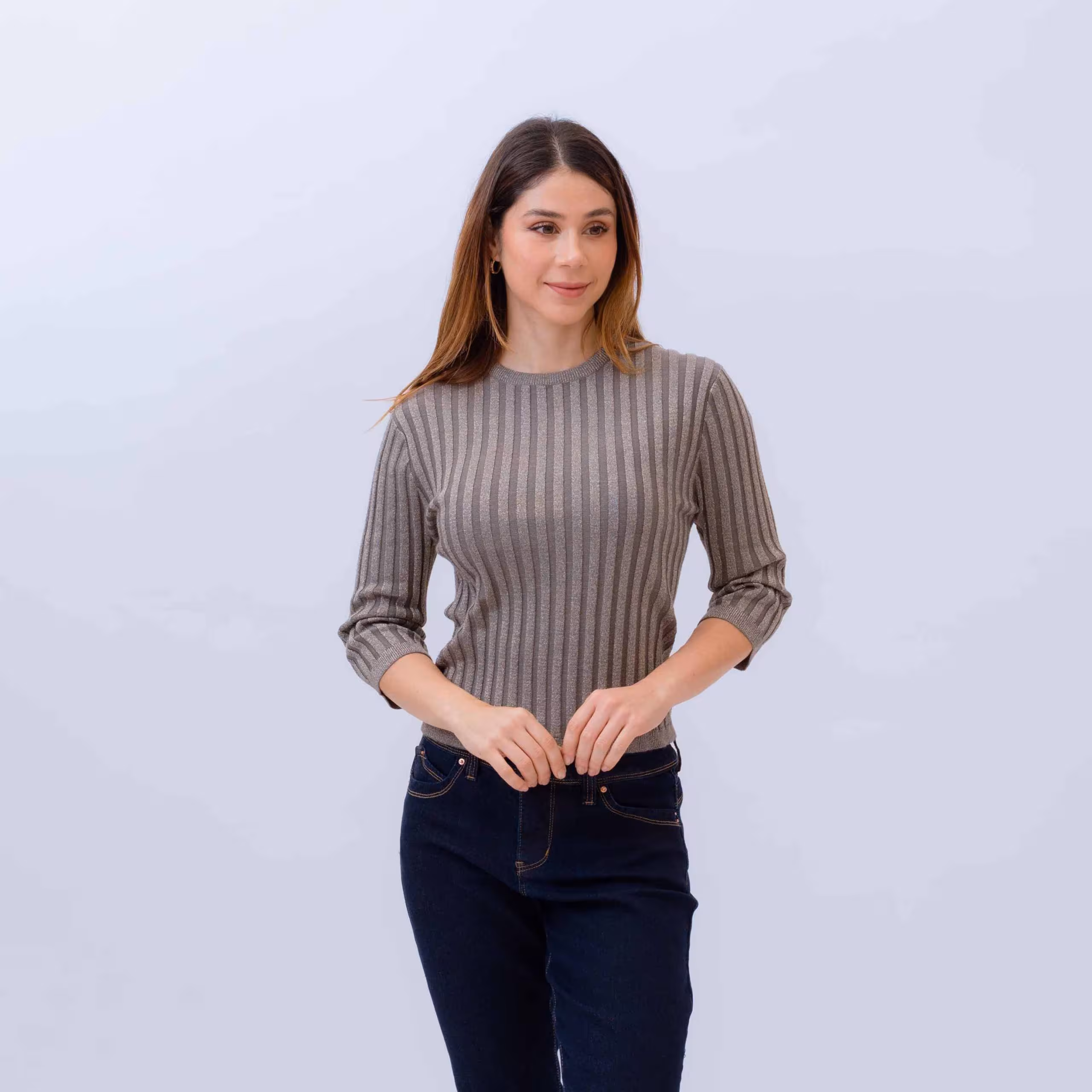 SWEATER M 3/4CANALE CON LUREX