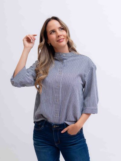 CAMISA M3/4 RAYADA