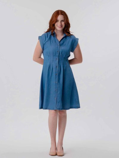 Vestido M/C Lona