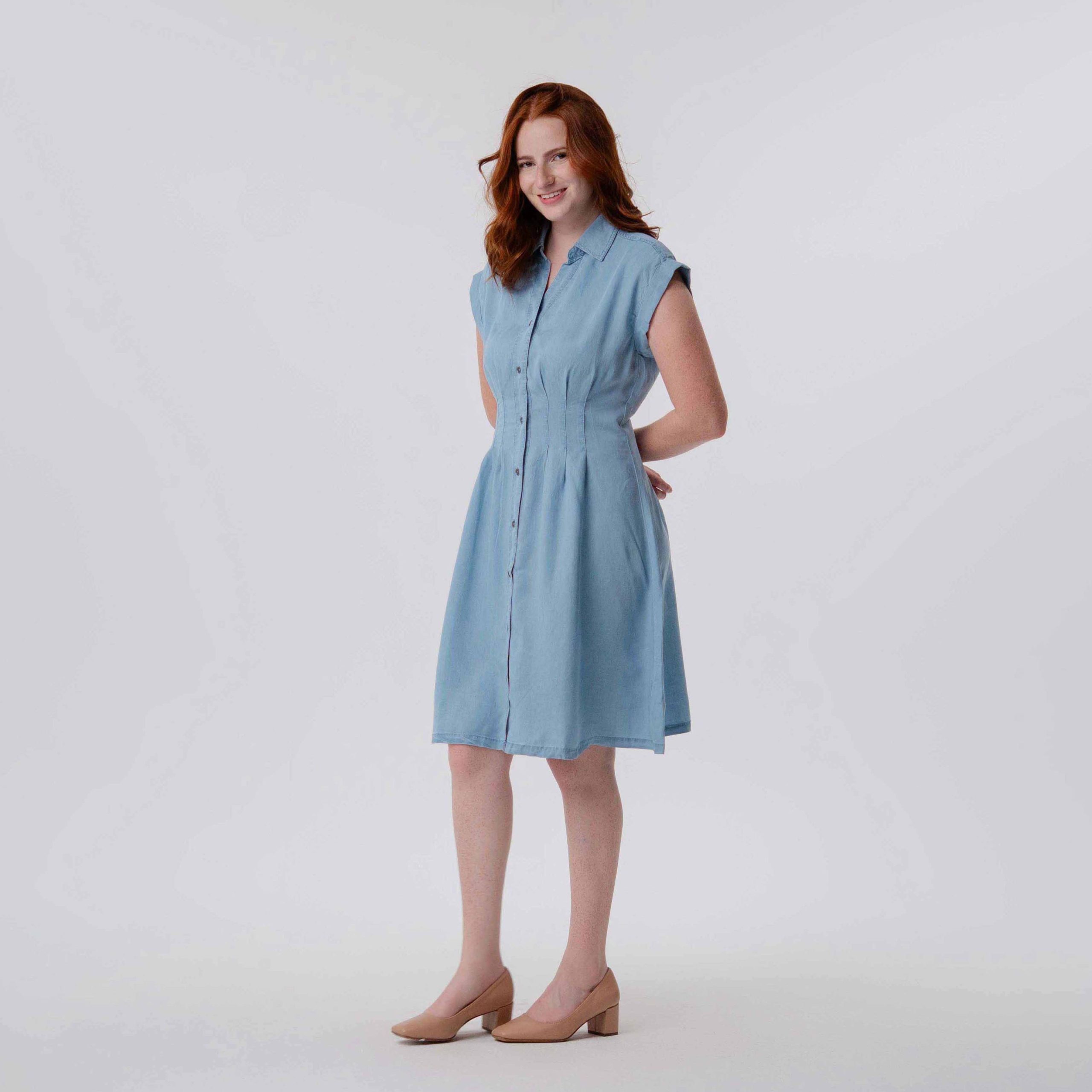 VESTIDO M/C LONA