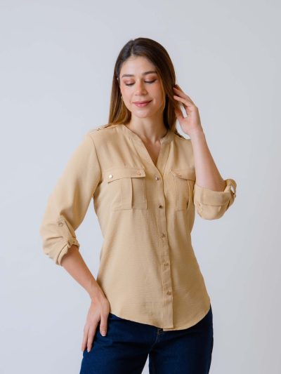BLUSA M/L 2 BOLSAS C/CHINO
