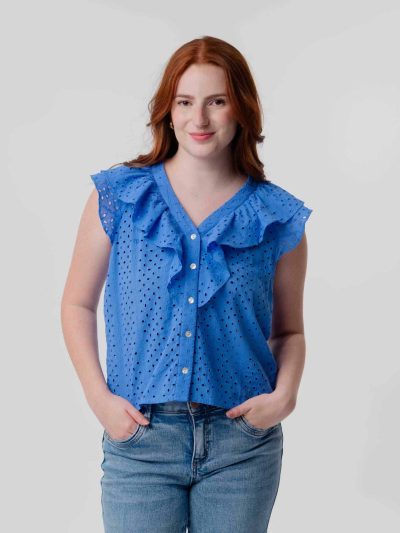 BLUSA M/C PERFORADA