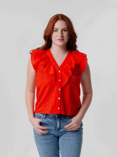 Blusa M/C Perforada