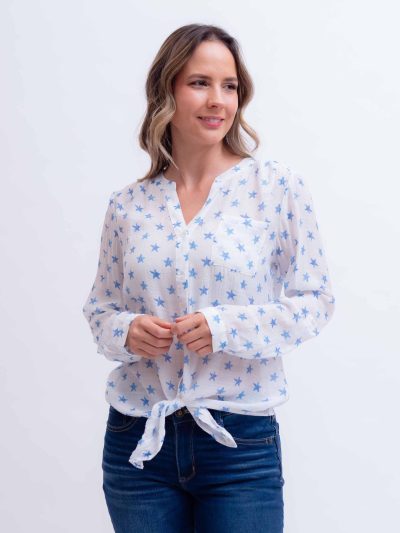 CAMISERA M3/4 ESTAMPADA
