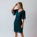 VESTIDO M/C ENCAJE LENTEJUELA