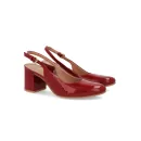 SLINGBACK EM COURO VERMELHO