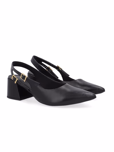 SLINGBACK EM COURO