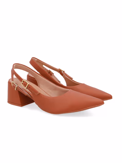 SLINGBACK EM COURO