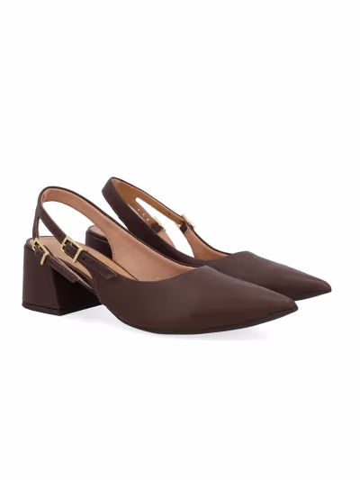 SLINGBACK EM COURO