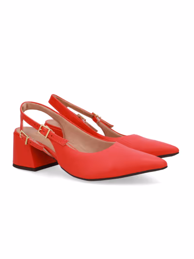 SLINGBACK EM COURO