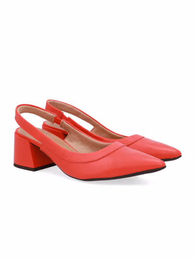 SLINGBACK EM COURO