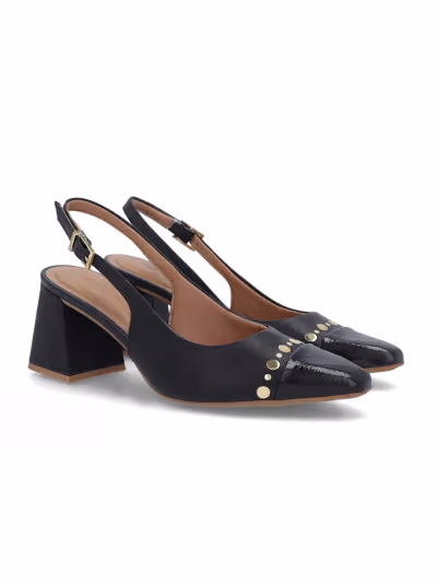 SLINGBACK EM COURO