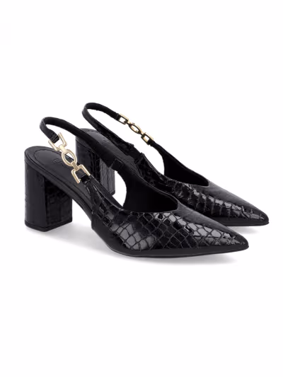 SLINGBACK EM COURO