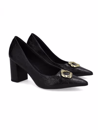 SCARPIN EM COURO