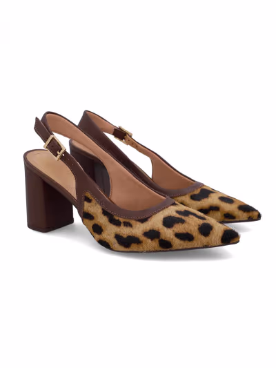 SLINGBACK EM COURO