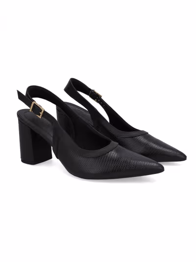 SLINGBACK EM COURO