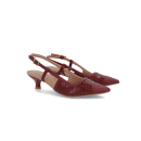 SLINGBACK EM COURO CROCO