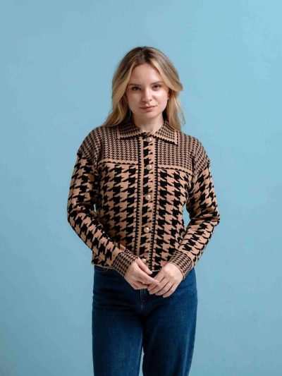 CHAQUETA TEJIDA RAYADA