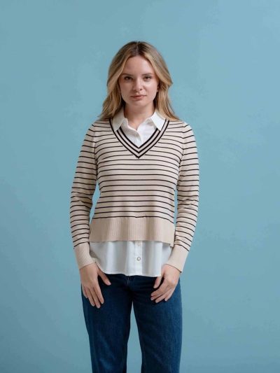 SUETER CAMISA M/L RAYADO